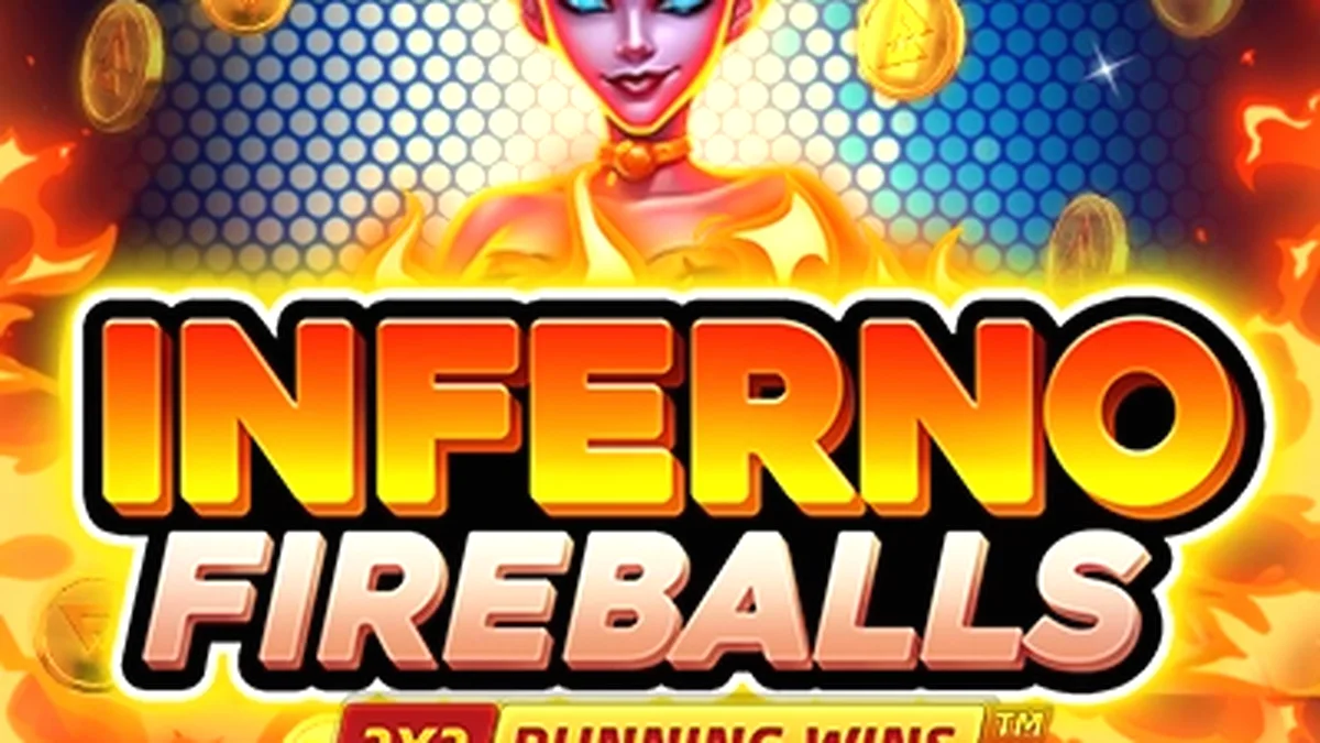 Tampilan layar permainan slot Inferno Fireballs dengan desain retro yang modern