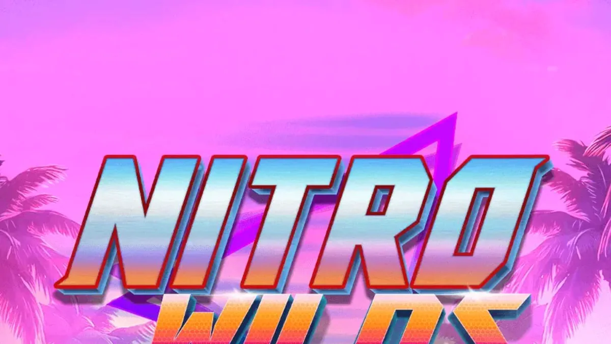 Tampilan visual neon retro pada slot Nitro Wilds
